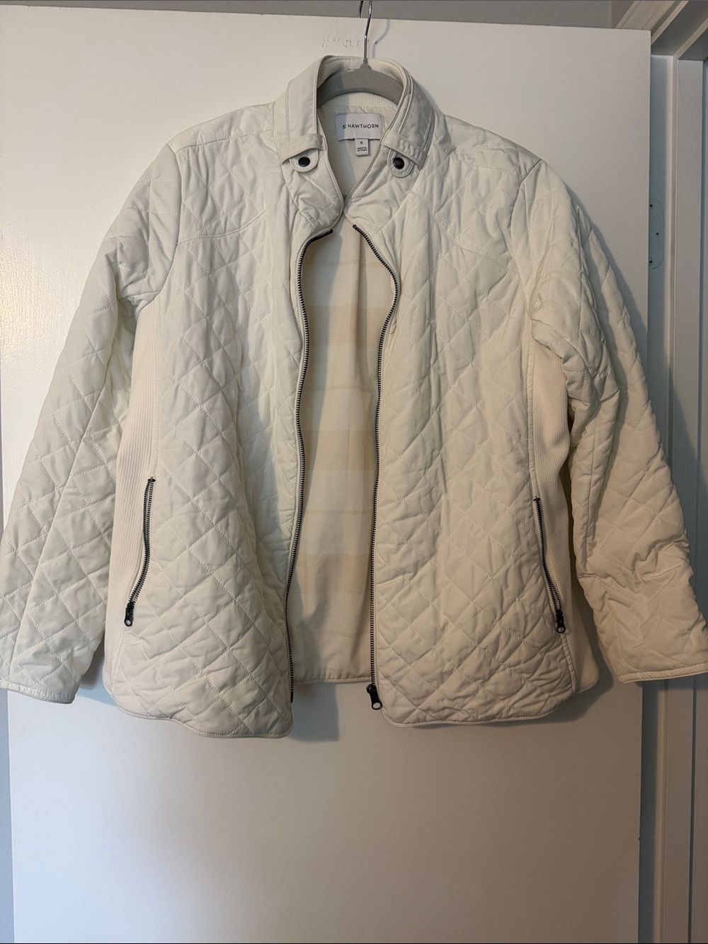 41 Hawthorn Cream Quilted Puffer Jacket